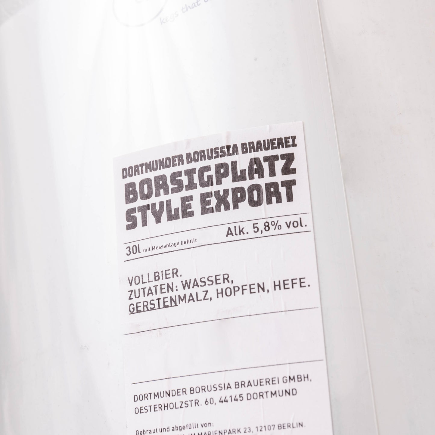 30l Keg Borussia Export
